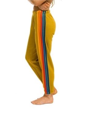 Aviator Nation Mustard Joggers with 5 Stripe sides, medium, very good condition